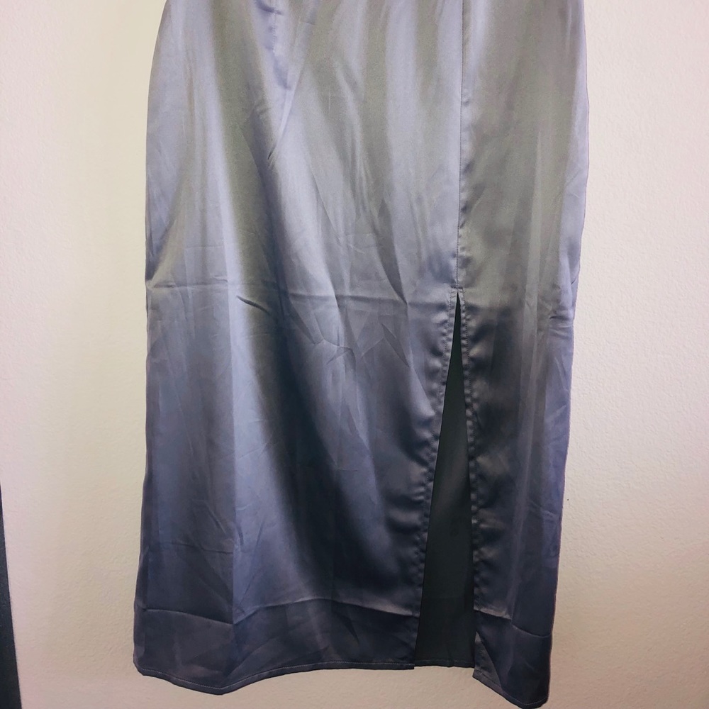 Satin split skirt- midi